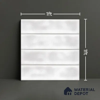 Faux Subway  Tile TL 07256 D Sintra 1011 1 ft x 1 ft Ceramic Glossy Finish - 9 mm  | 2 mm Spacer is Mandatory | Please Expect a Slight Variation of Pattern (Sample)